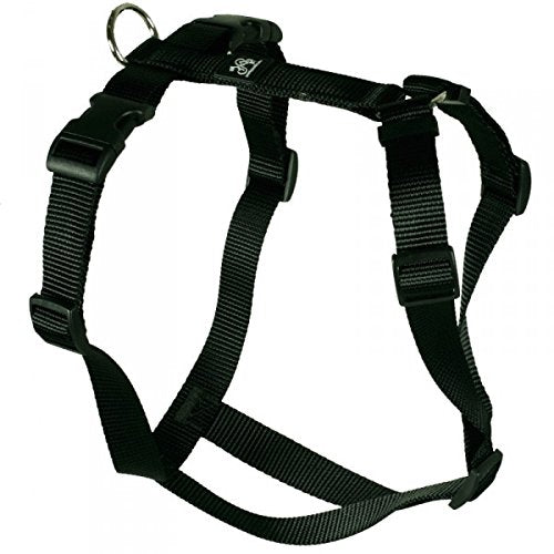 Feltmann Hundegeschirr - Nylonband, Unifarben Schwarz, Bauchumfang 55-75 cm, 20 mm Bandbreite 55-75