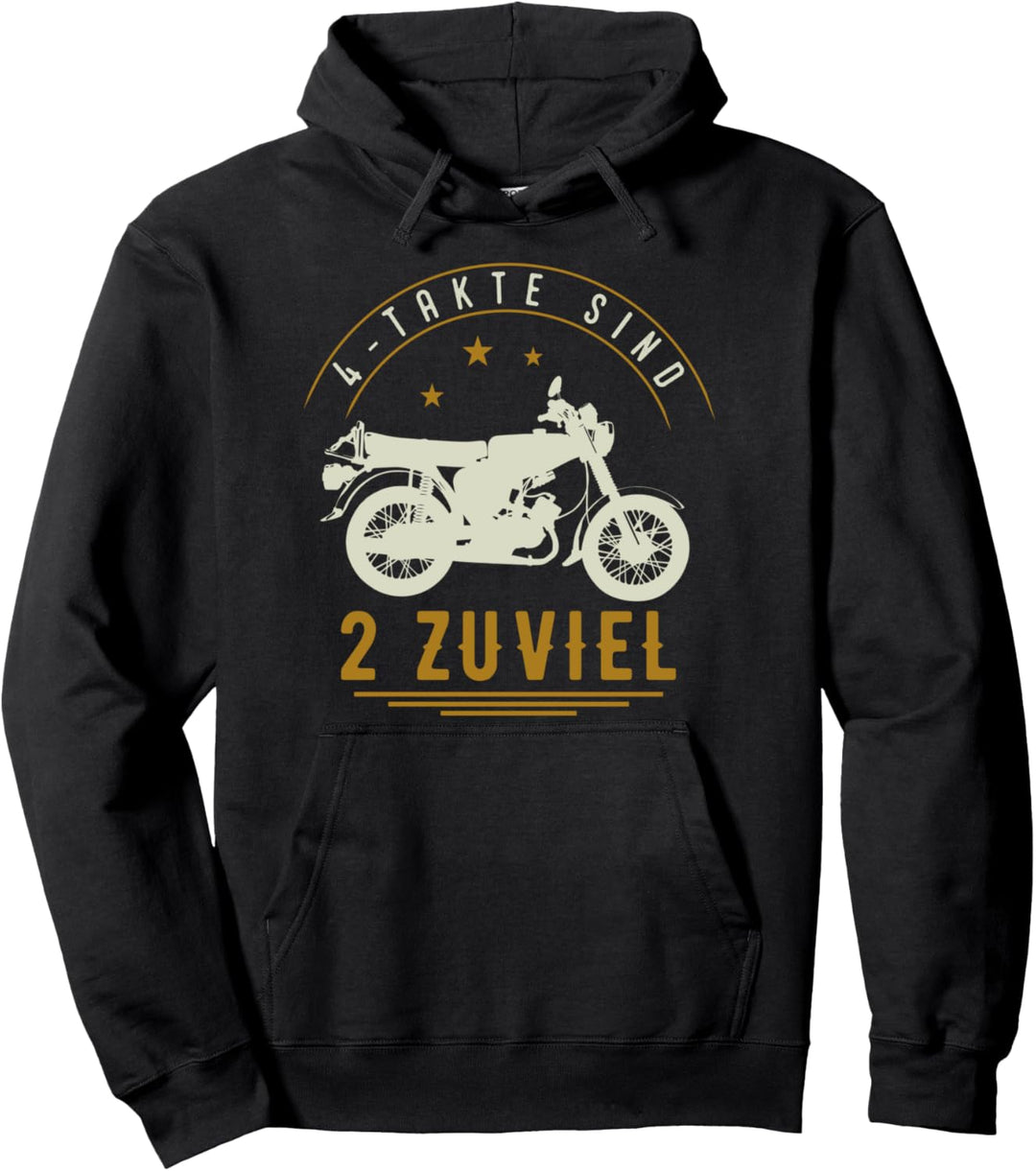 DDR Ost Moped, 4 Takte Sind 2 Zuviel, Simmi S51 Geschenk Pullover Hoodie