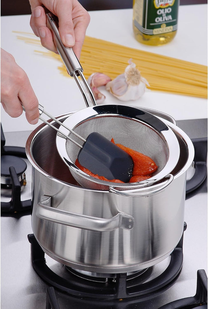 WMF Profi Plus Küchensieb 16 cm, mit Drahtgeflecht, Cromargan Edelstahl teilmattiert, spülmaschineng