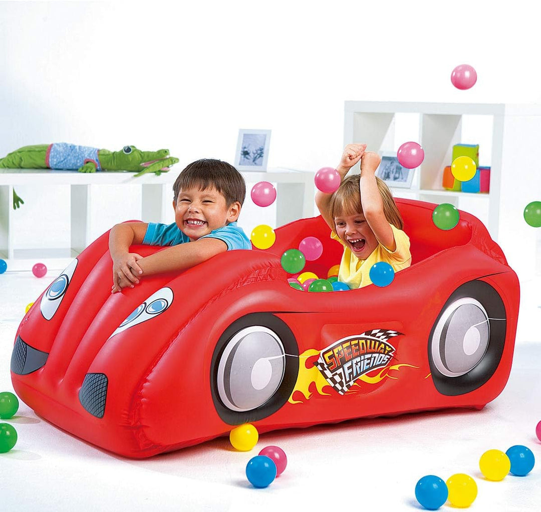 Bestway 52159B-03 - Bällebad Rennauto mit 50 Spielbällen, 119 x 79 x 51