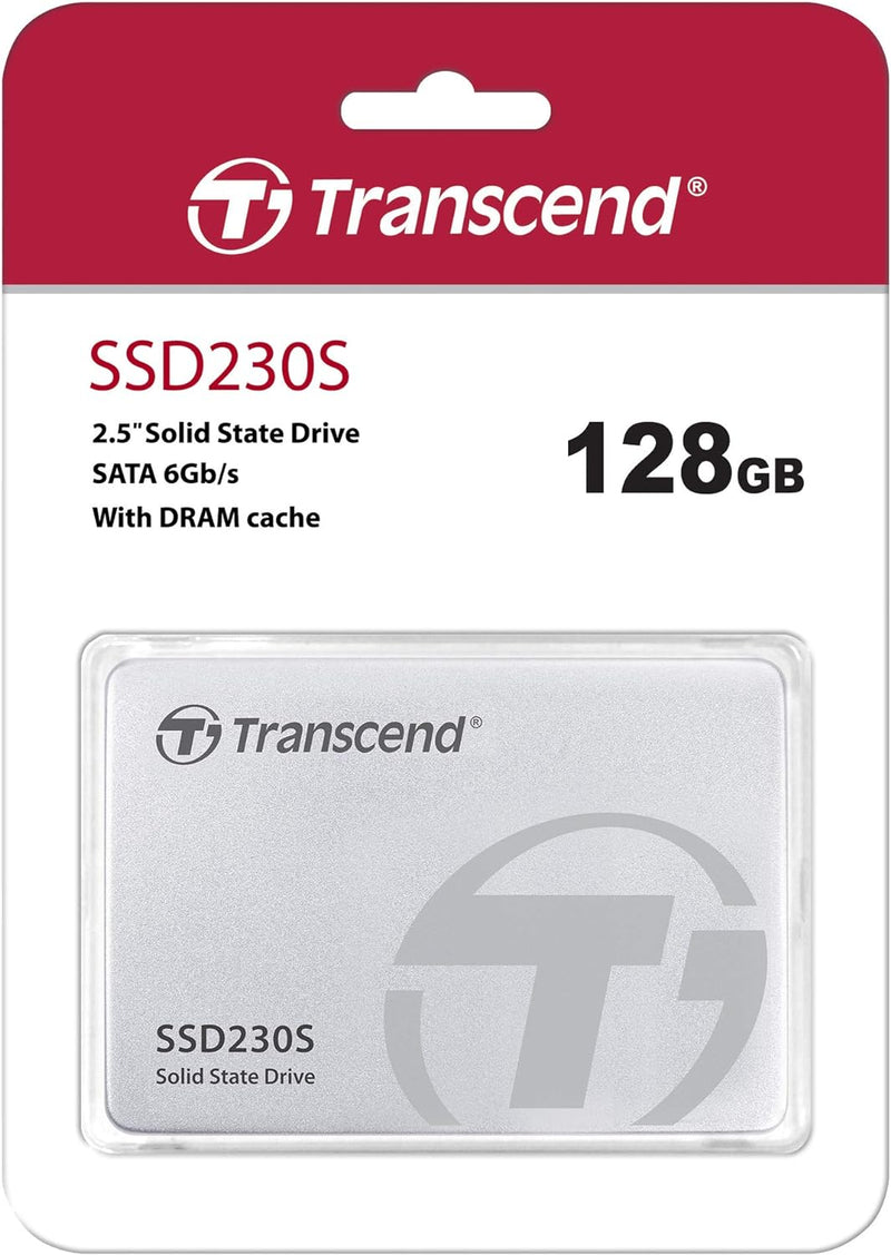 Transcend 128GB SATA III 6Gb/s interne 2.5” SSD (HDD) für Aufrüstung von Desktop-PCs, Laptops, Noteb