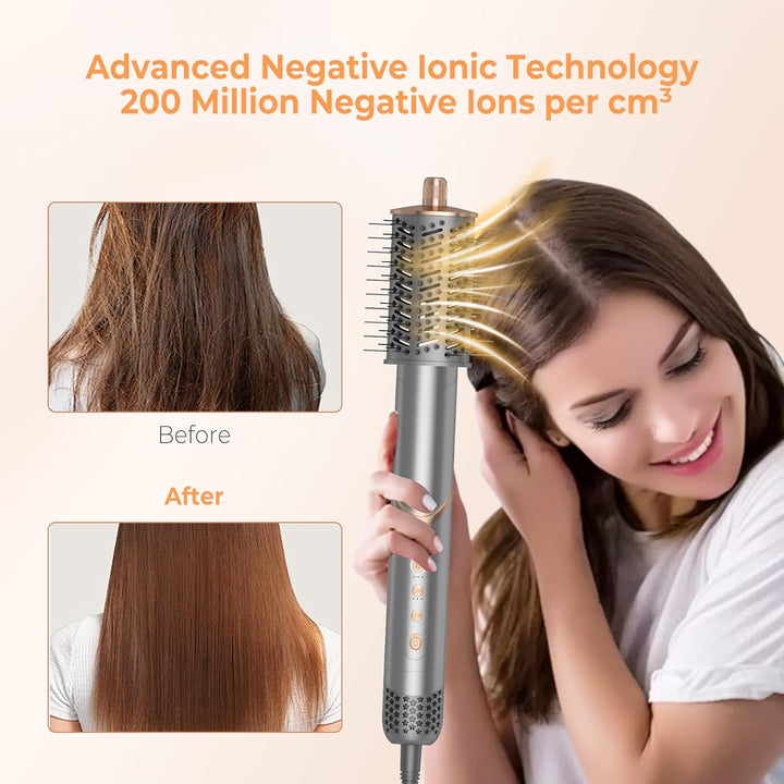 UKLISS 8 in 1 Pro Airstyler &amp; Ionen Haartrockner High Speed 110,000RPM Föhn Set mit Luft-Lockenstab