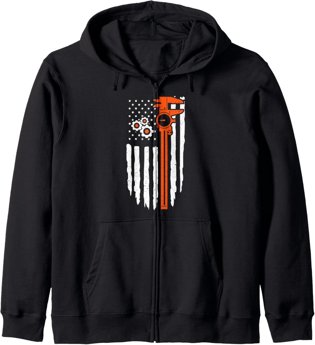Machinist Flagge Bearbeitung Werkzeuge Mechaniker USA Flagge Kapuzenjacke
