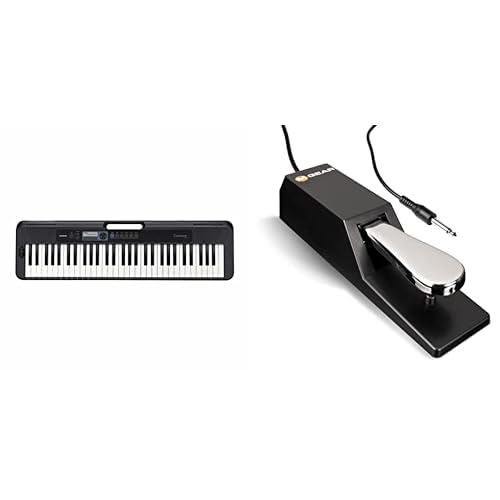 Casio CT-S300 Keyboard mit 61 anschlagdynamischen Standardtasten und Begleitautomatik &amp; M-Audio SP-2