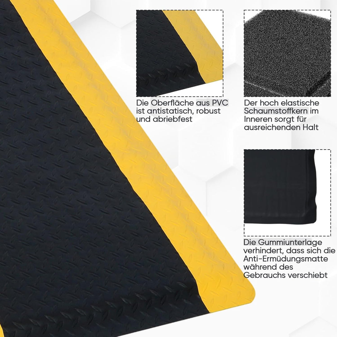 MYOYAY Anti-Ermüdungsmatte 60 × 90 cm Ergonomische Arbeitsmatte mit Noppen Design rutschfeste Stehma