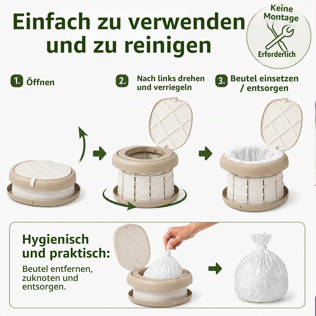 auvstar Töpfchen Falttoilette Kinder,Tragbare Baby Reise Töpfchen,Baby Kindertoilette,Tragbarer töpf
