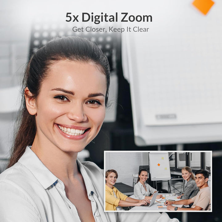 AV Access 4K Conference Room Camera, 1/1.8' Sensor, Individuals Gallery, 120° FOV, 5X Digital Zoom,