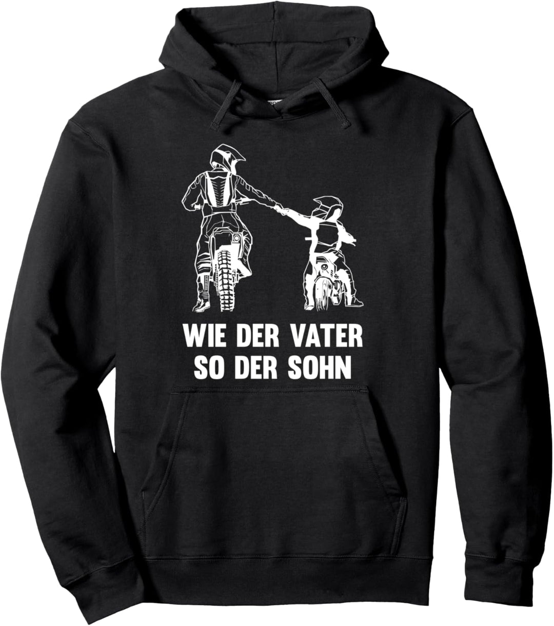 Wie der Vater so der Sohn Motocross Motorrad Enduro Geschenk Pullover Hoodie