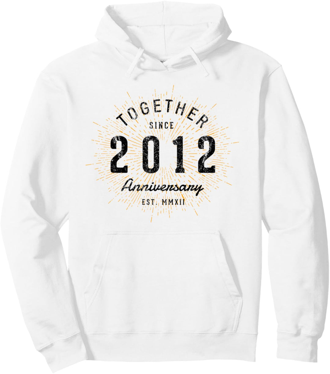 Zusammen seit 2012 Jahrestag Pullover Hoodie