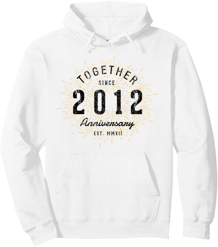 Zusammen seit 2012 Jahrestag Pullover Hoodie