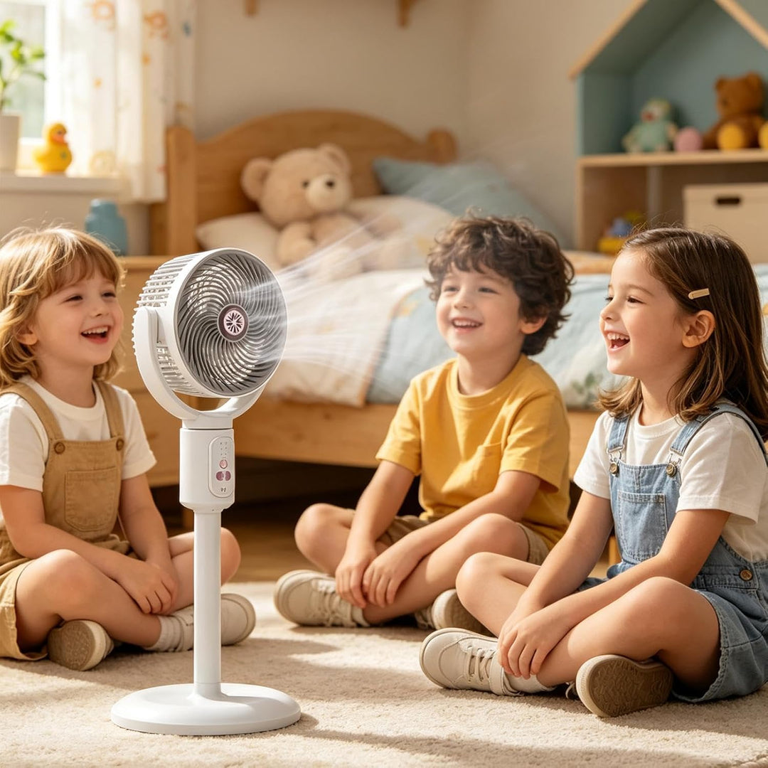 Oszillierender Stand Ventilator - 3 Höhenverstellbarer, 5 Geschwindigkeiten | Standventilator, Mit 8