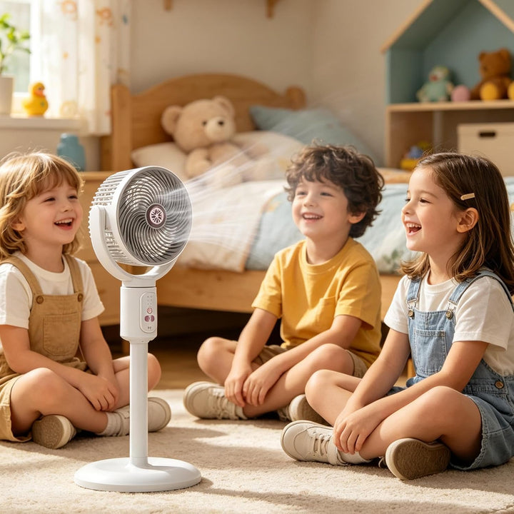 Oszillierender Stand Ventilator - 3 Höhenverstellbarer, 5 Geschwindigkeiten | Standventilator, Mit 8