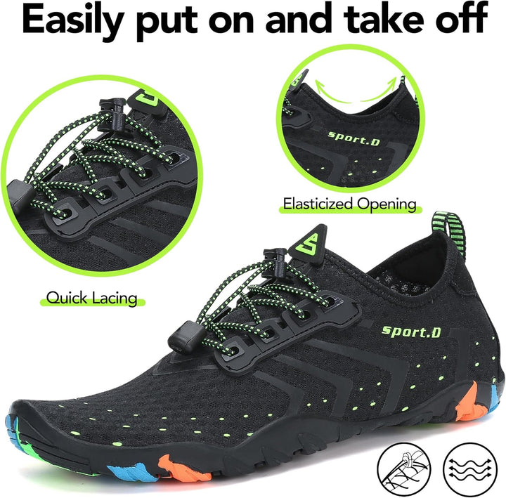 SAGUARO Badeschuhe Strandschuhe Aquaschuhe Wasserschuhe Surfschuhe Schwimmschuhe für Damen Herren Ki
