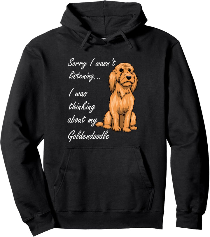 Nachdenken über Golden Doodles Ironischer Hund Pullover Hoodie