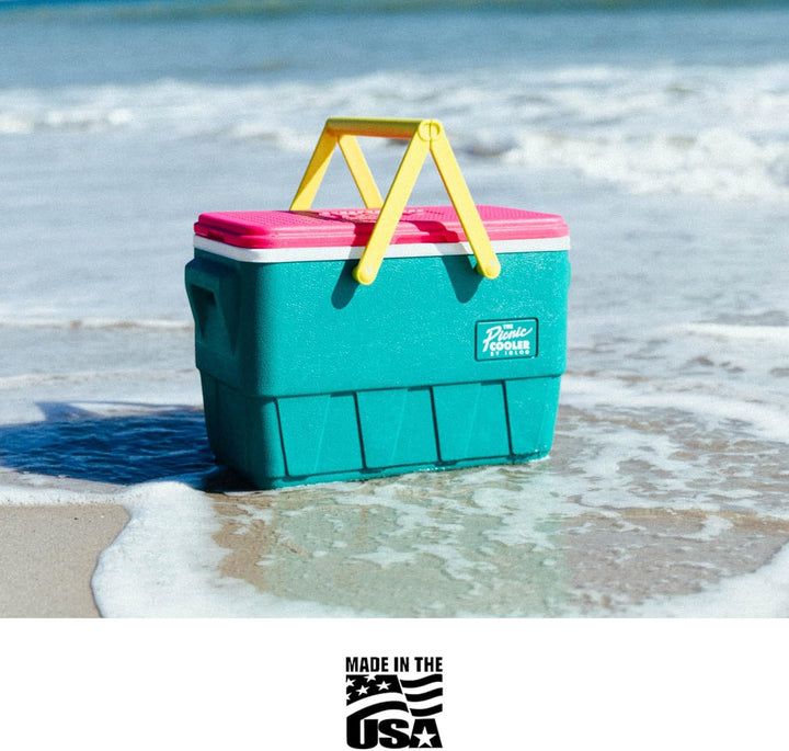 Igloo Retro Picknick-Korb, 23 Liter, Passiv-Kühlbox im Design der 90er Jahre, für Freizeit, Shopping