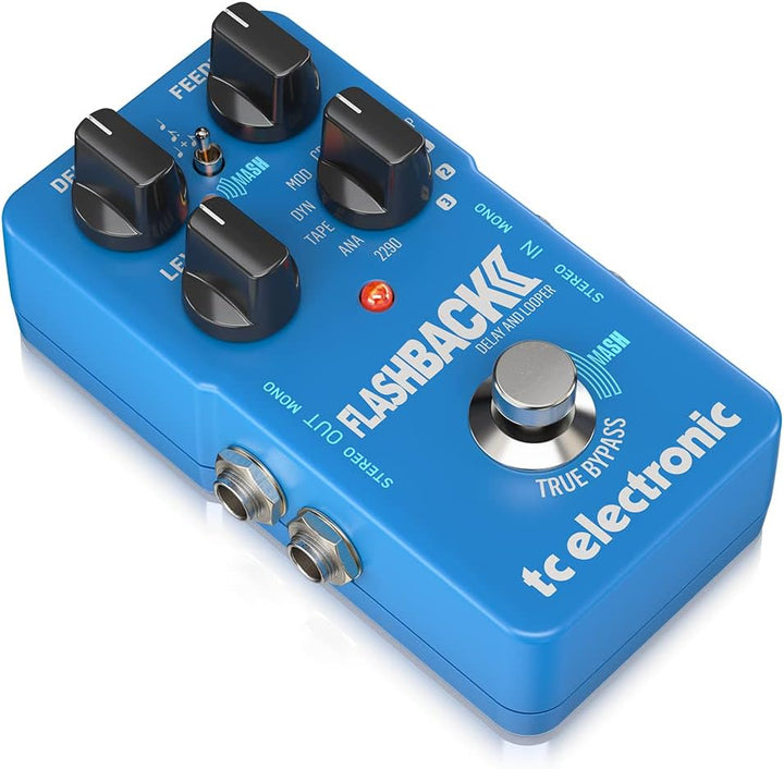 TC Electronic FLASHBACK 2 DELAY Legendäres Delay-Pedal mit bahnbrechendem MASH-Fussschalter, Kristal
