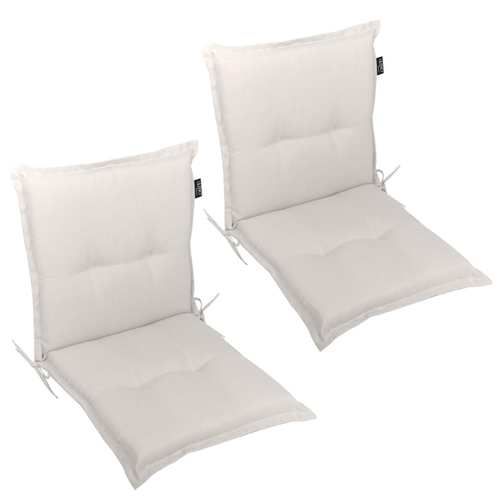 LILENO HOME Gartenstuhl Auflagen als [2er Set - Niedriglehner] in Natur Y - Bequeme Liegen als Sitza