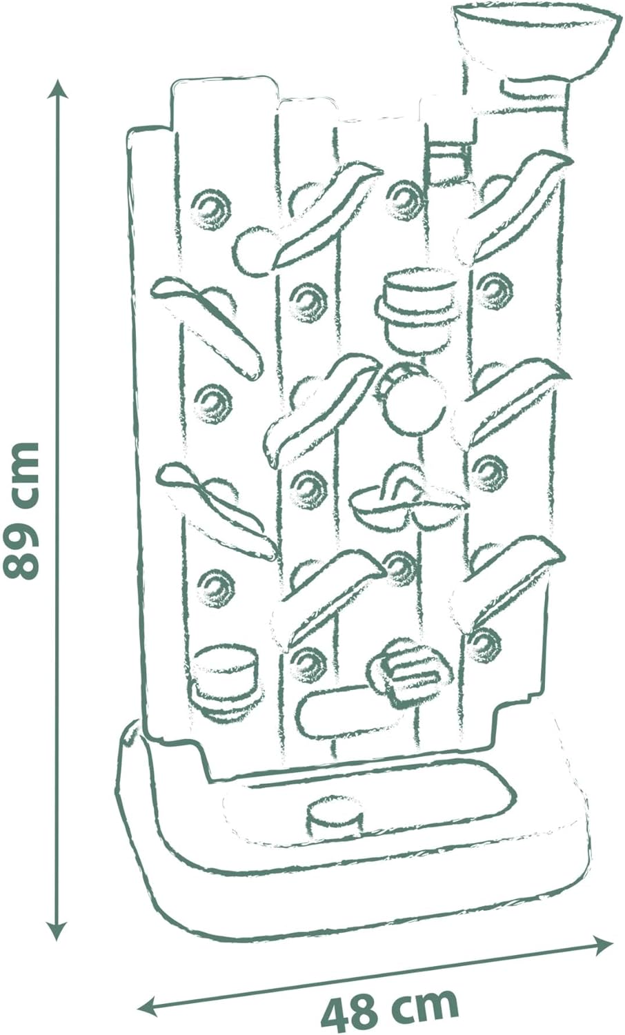 Smoby Life - Activity Wall - aus 84% Recyclingmaterial - Interaktiver Spielwand mit 6 Aktivitäten &
