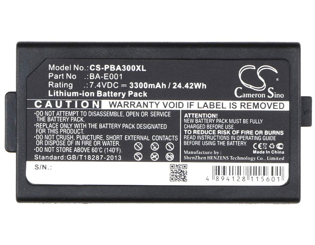 CS-PBA300XL Akkus 3300mAh Kompatibel mit [Brother] P-Touch H300/LI, PT-E300, PT-E500, PT-E550W, PT-H