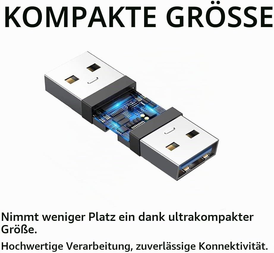 PENGLIN USB 3.0 Panel Mount Koppler 2 Stück, USB-Durchgangsanschluss, Buchse zu Buchse Bulkhead Exte