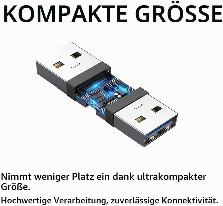 PENGLIN USB 3.0 Panel Mount Koppler 2 Stück, USB-Durchgangsanschluss, Buchse zu Buchse Bulkhead Exte