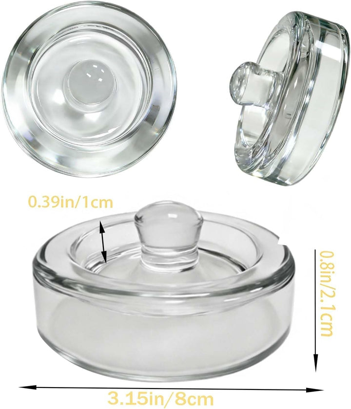 4 Stück Fermentiergewichte mit Ø 8 cm, Glasgewichte zum Fermentieren von Gemüse in Salzlake, Ideal z