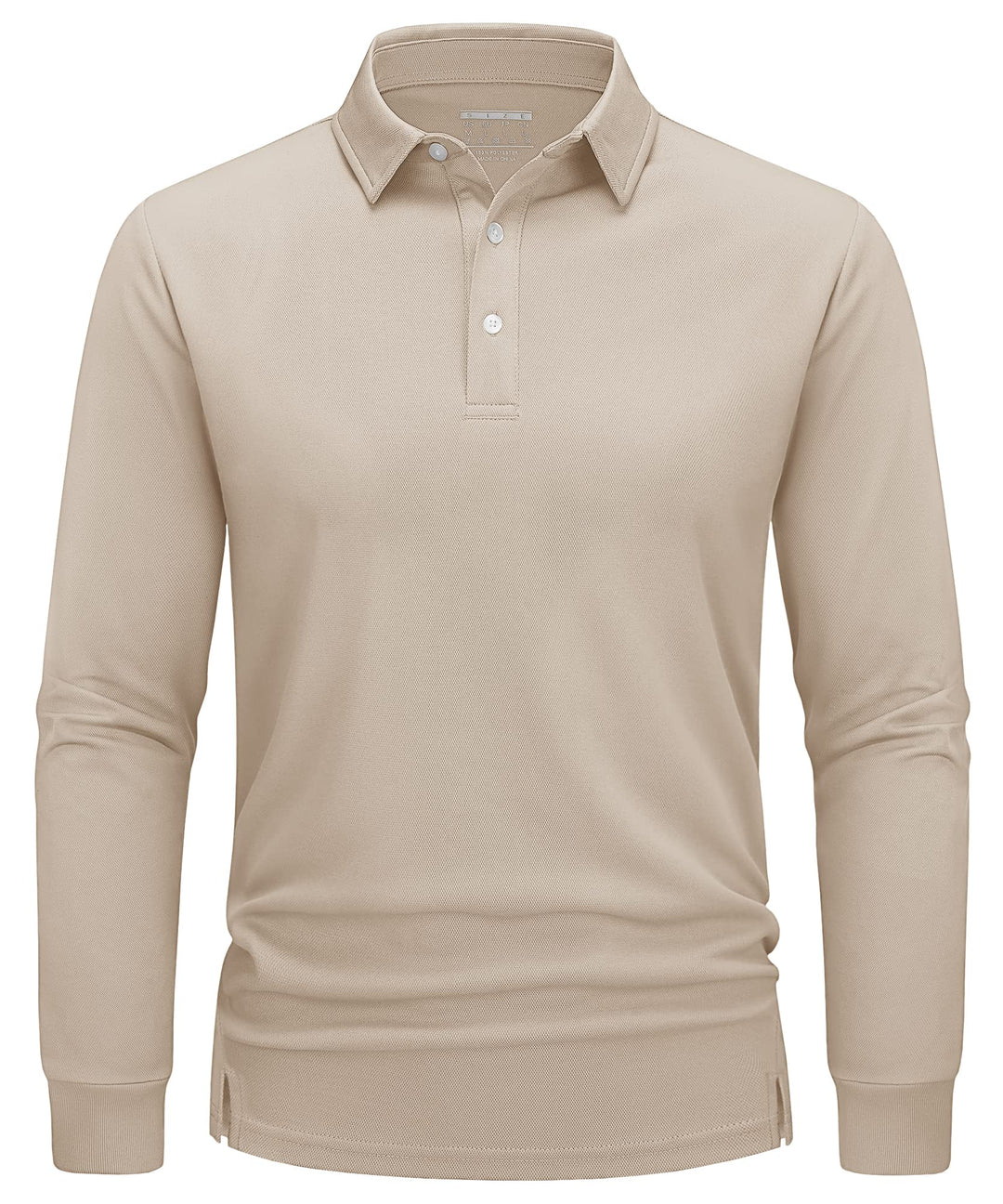 TACVASEN Herren Poloshirt Langarm Golf Polo Schnelltrocknend Funktionsshirts Leicht T-Shirts mit 3-K
