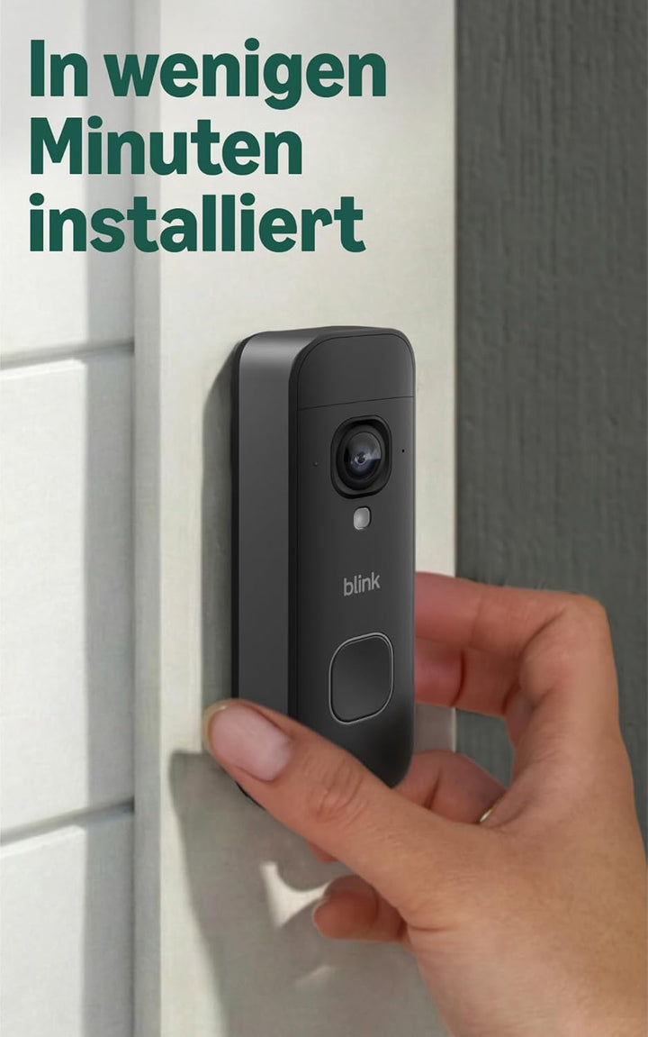 Blink Videotürklingel 2K+ (Batterie, neueste Gen.) | Kopf-bis-Fuss-Aufnahme | 2K | IP65 | Lange Batt