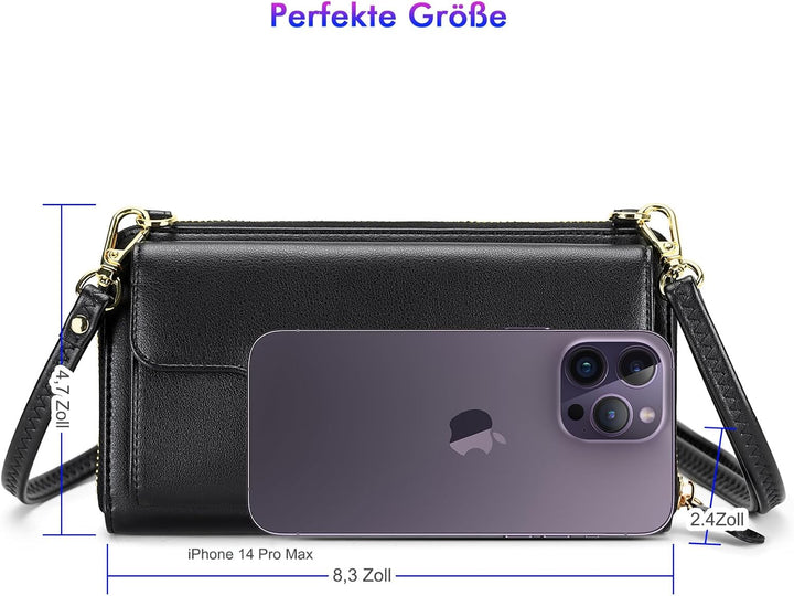 nuoku Crossbody Taschen für Frauen, Handgelenk Brieftaschen für Frauen, Clutch Geldbörsen für Frauen