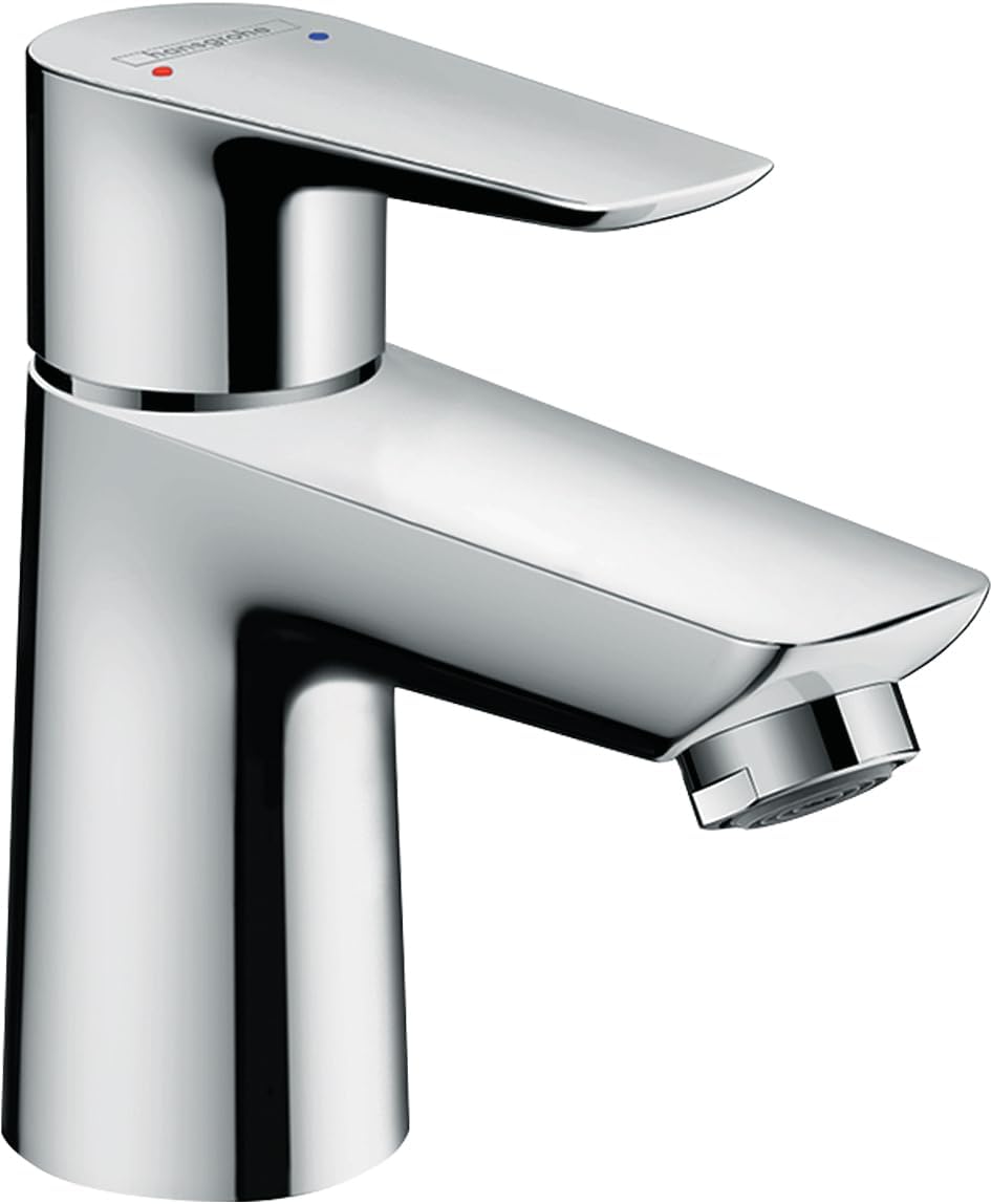 hansgrohe Wasserhahn Talis E (Armatur mit Auslauf Höhe 80mm und Zugstangen-Ablaufgarnitur) Chrom Chr