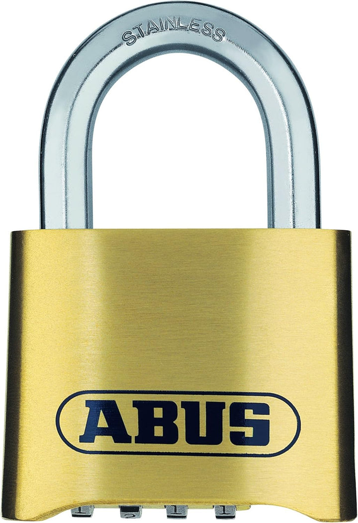 ABUS Zahlenschloss 180IB/50 - Vorhängeschloss aus Messing & Zahlenschloss 165/40 - Vorhängeschloss a