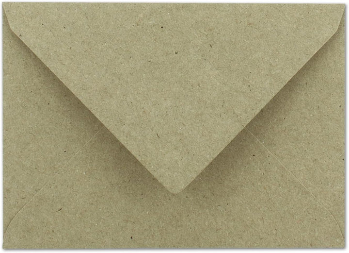 75x Vintage Briefumschläge in grau DIN B6 125 x 178 mm Kraftpapier 120 g/m² Recycling Nassklebung Sp