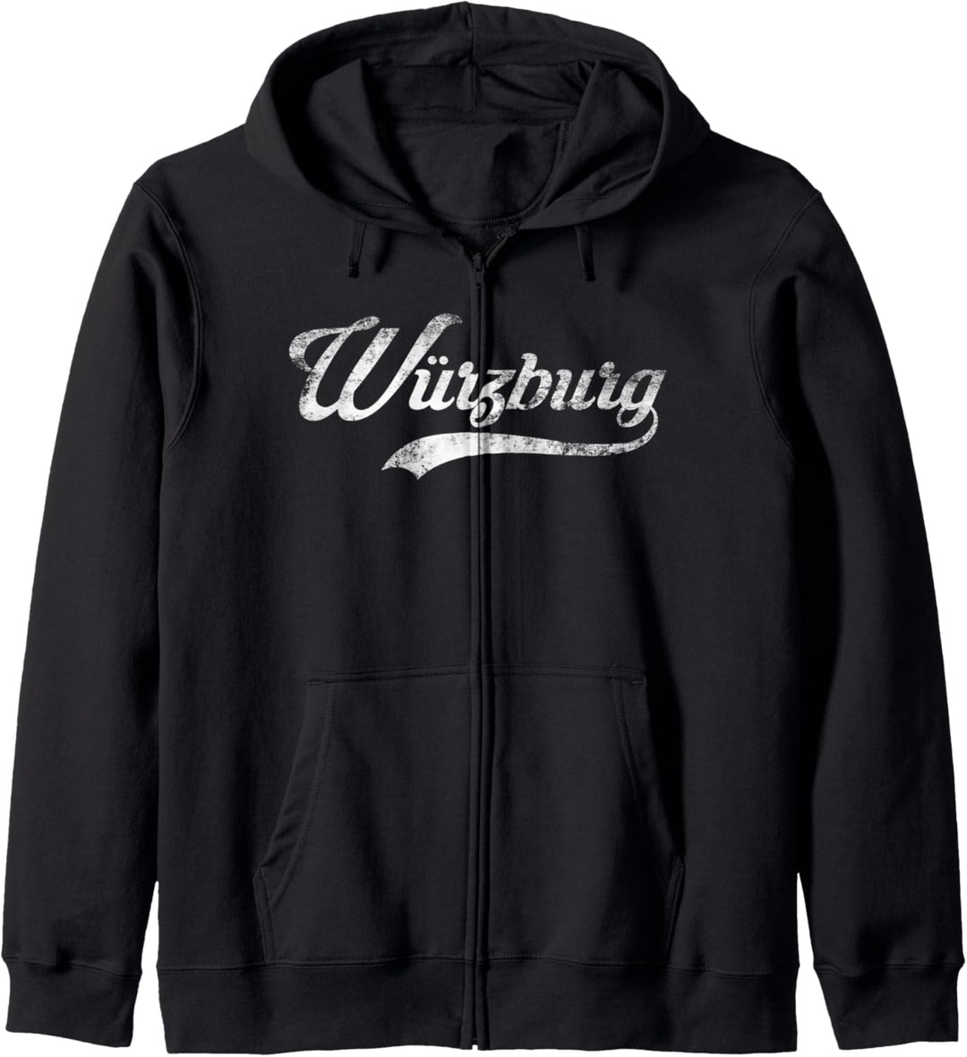 Würzburg Stadt Vintage Design - Cool Old School Kapuzenjacke