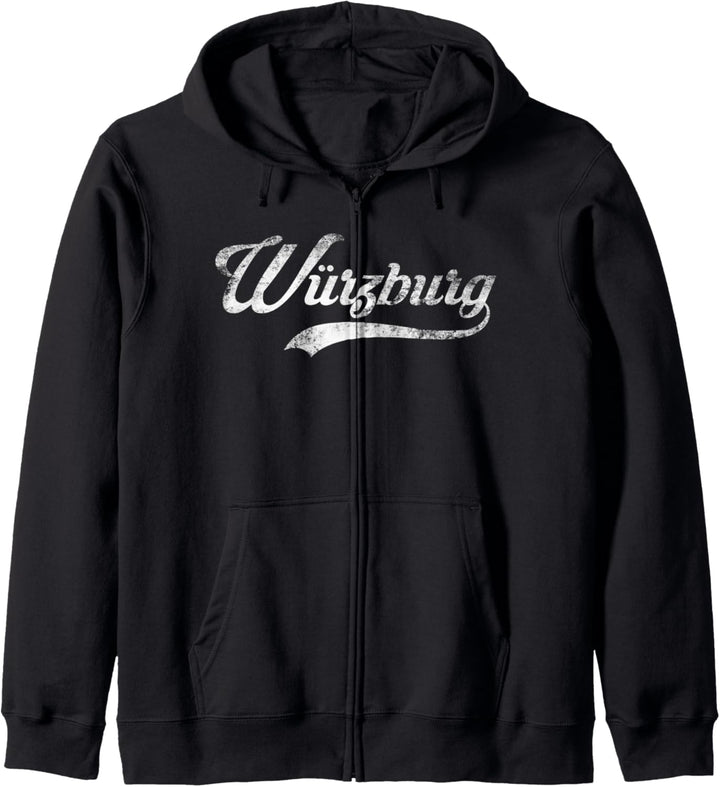 Würzburg Stadt Vintage Design - Cool Old School Kapuzenjacke