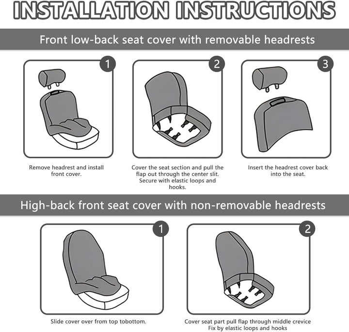 9 Stück Universal Autositzbezüge, Sitzbezüge Auto Für 5 Sitzer, Autositzauflage Set Seiten-Airbag-ko