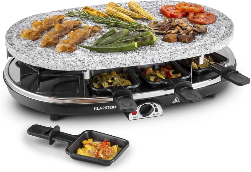 Klarstein Steaklette All-U-Can-Grill Raclette - 1500 Watt Raclette Grill, Raclette 8 Personen inkl.