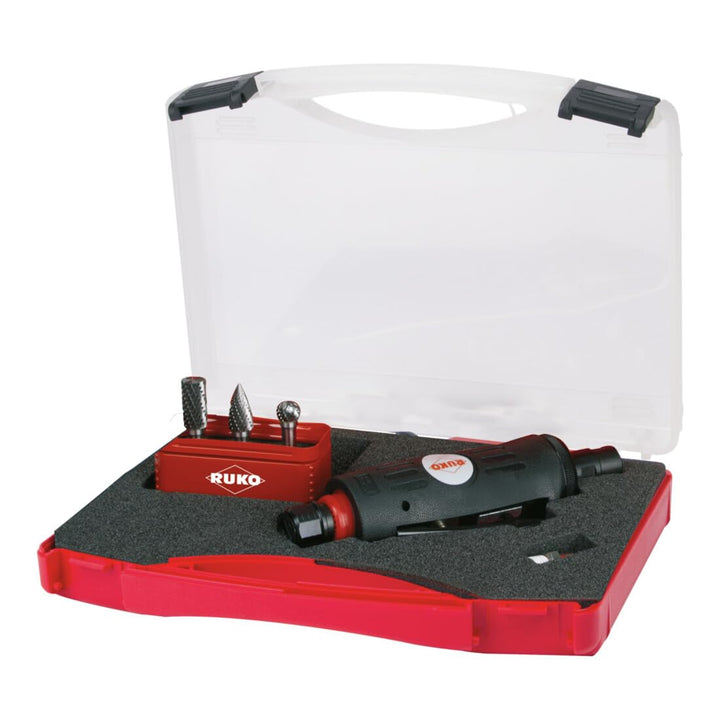 Ruko 116113 kurz Druckluftschleifer Set, Rot
