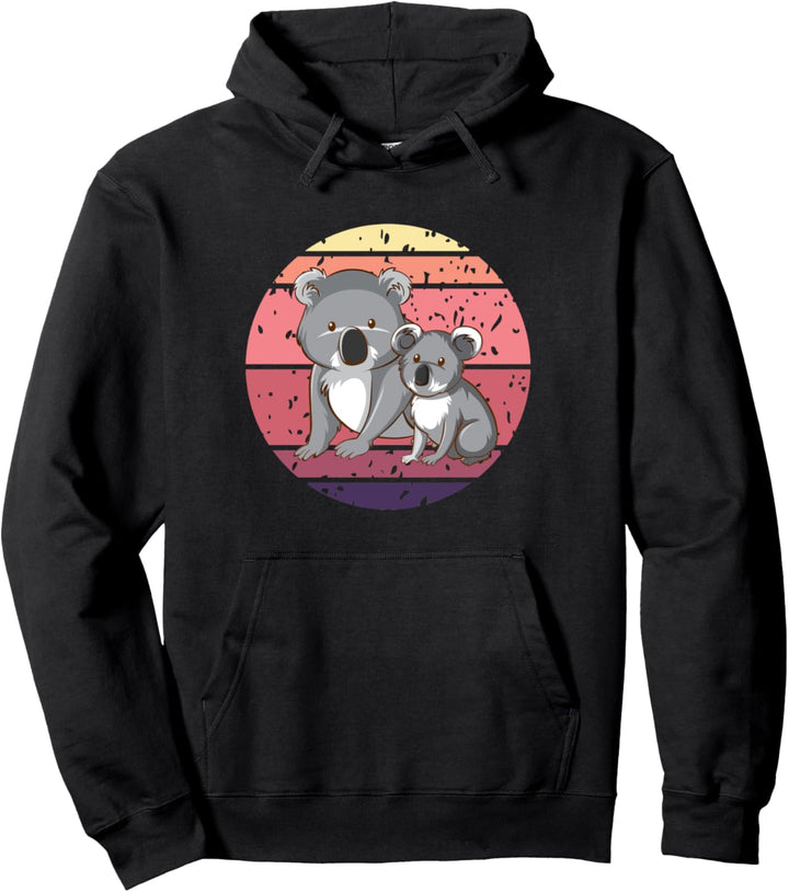 Süsser schöner Koala mit Baby, Retro, Relaxen, Koala Pullover Hoodie