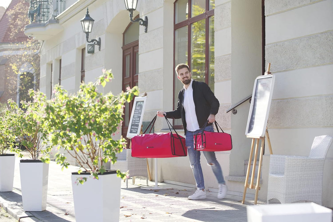 HENDI 709818 Pizza Transporttaschen, mit transparenter Tasche für Rechnungen, Pizza-Service Taschen,