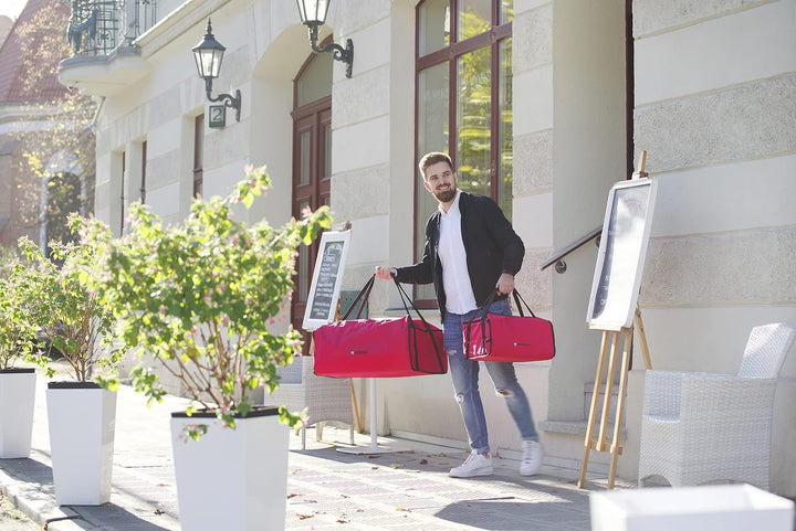 HENDI 709818 Pizza Transporttaschen, mit transparenter Tasche für Rechnungen, Pizza-Service Taschen,