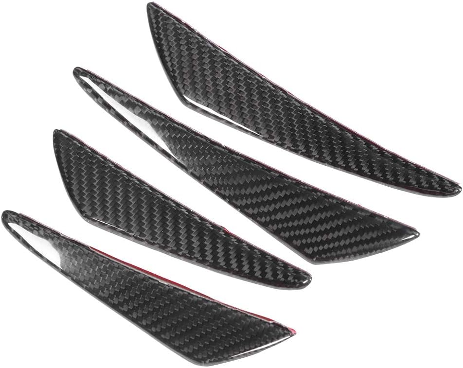 4 Stück Kohlefaser Frontlippe, Frontstossstange Canards Frontstossstange Aero Kits Diffusor Frontsto