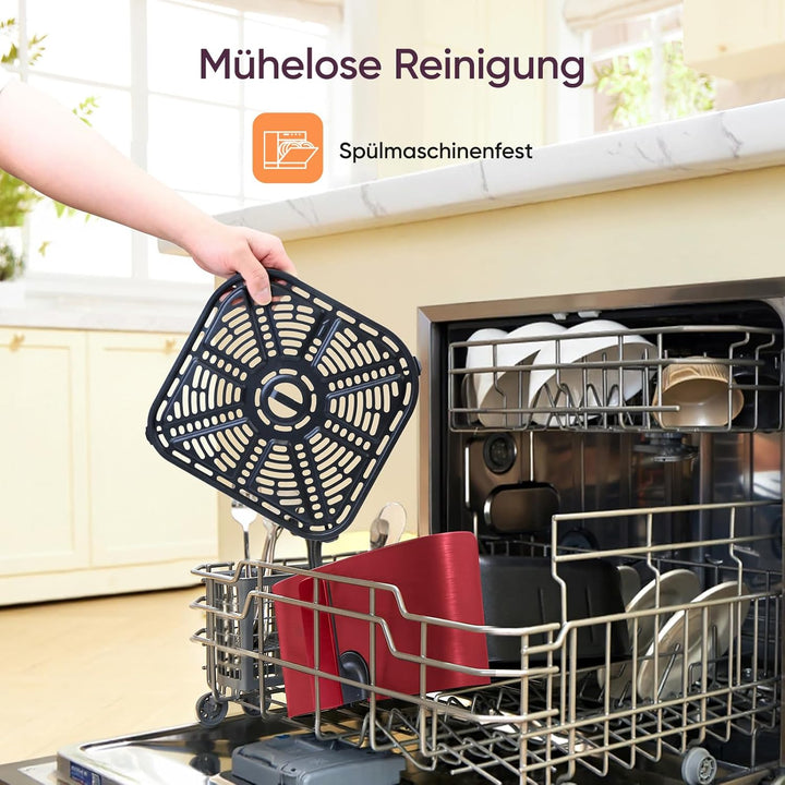 COSORI Heissluftfritteuse 5,5L XXL Rot Friteuse Heissluft Fritteusen Air Fryer mit Digitalem LED-Tou