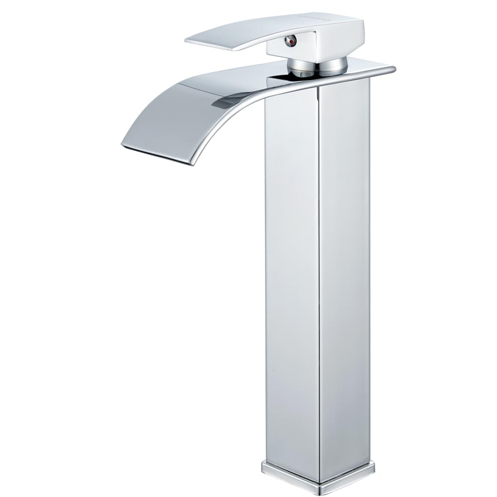 11.6 Zoll Hohes Wasserhahn Bad Chrom, Dolinvo Armatur badezimmer Wasserfall Einhandmischer Waschtisc