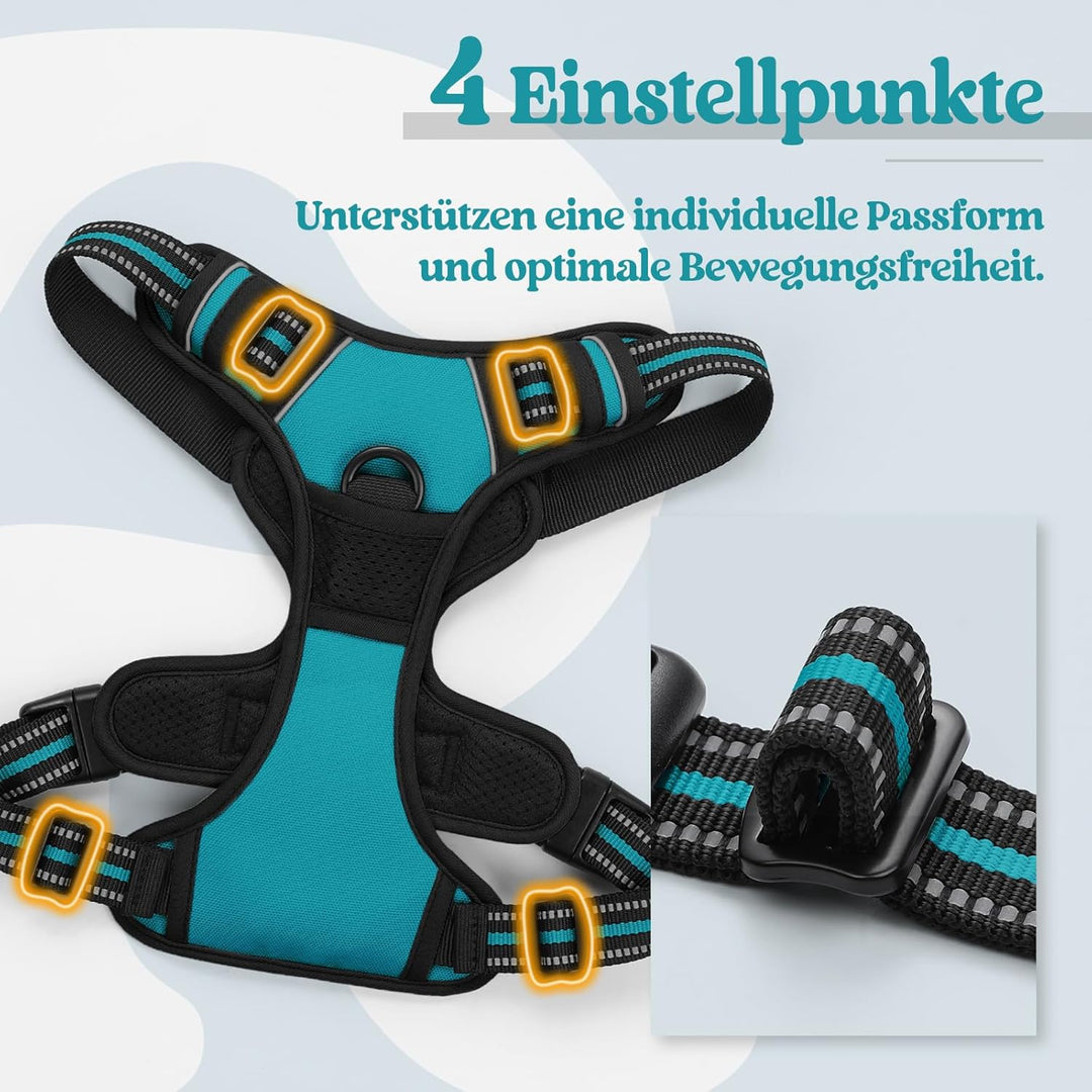 rabbitgoo Hundegeschirr Mittelgrosse Hunde, Anti Zug Geschirr mit Kontrolle, No Pull Verstellbar Hun