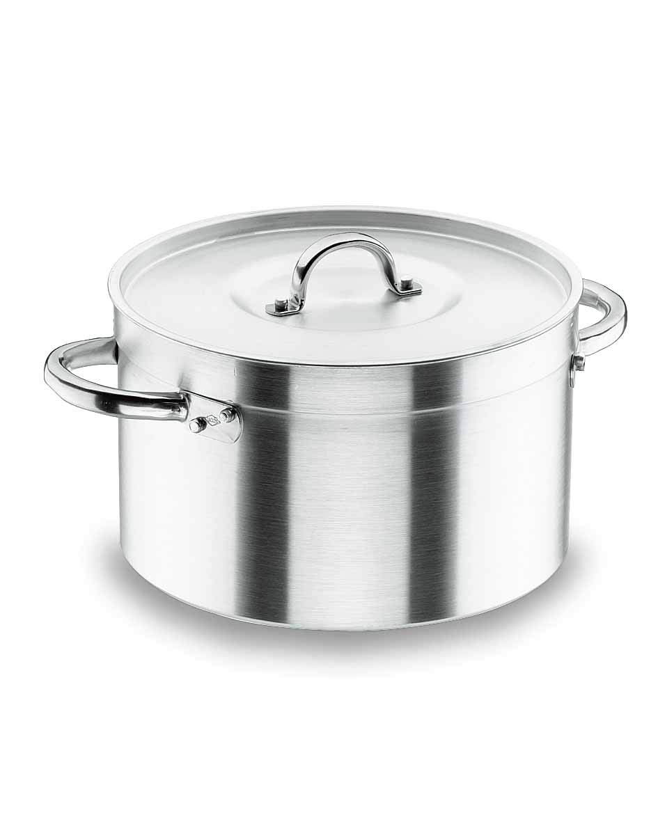 Lacor FLEISCHTOPF MIT Deckel 40 cm, Aluminium, Silber hoher Kochtopf 40 cm, hoher Kochtopf 40 cm