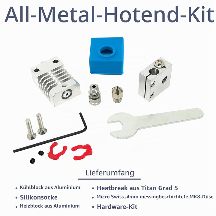 Micro Swiss All Metal Hotend Kit for Creality CR-10 / CR10S / CR20 / Ender 2, 3, 5 Printers