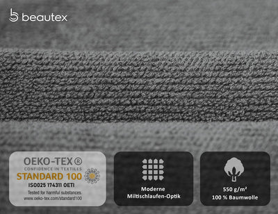 BEAUTEX Handtuch-Set Premium Frottier Sets Made in Europe, 100% Baumwolle 550g/m², Oeko-TEX Zertifiz