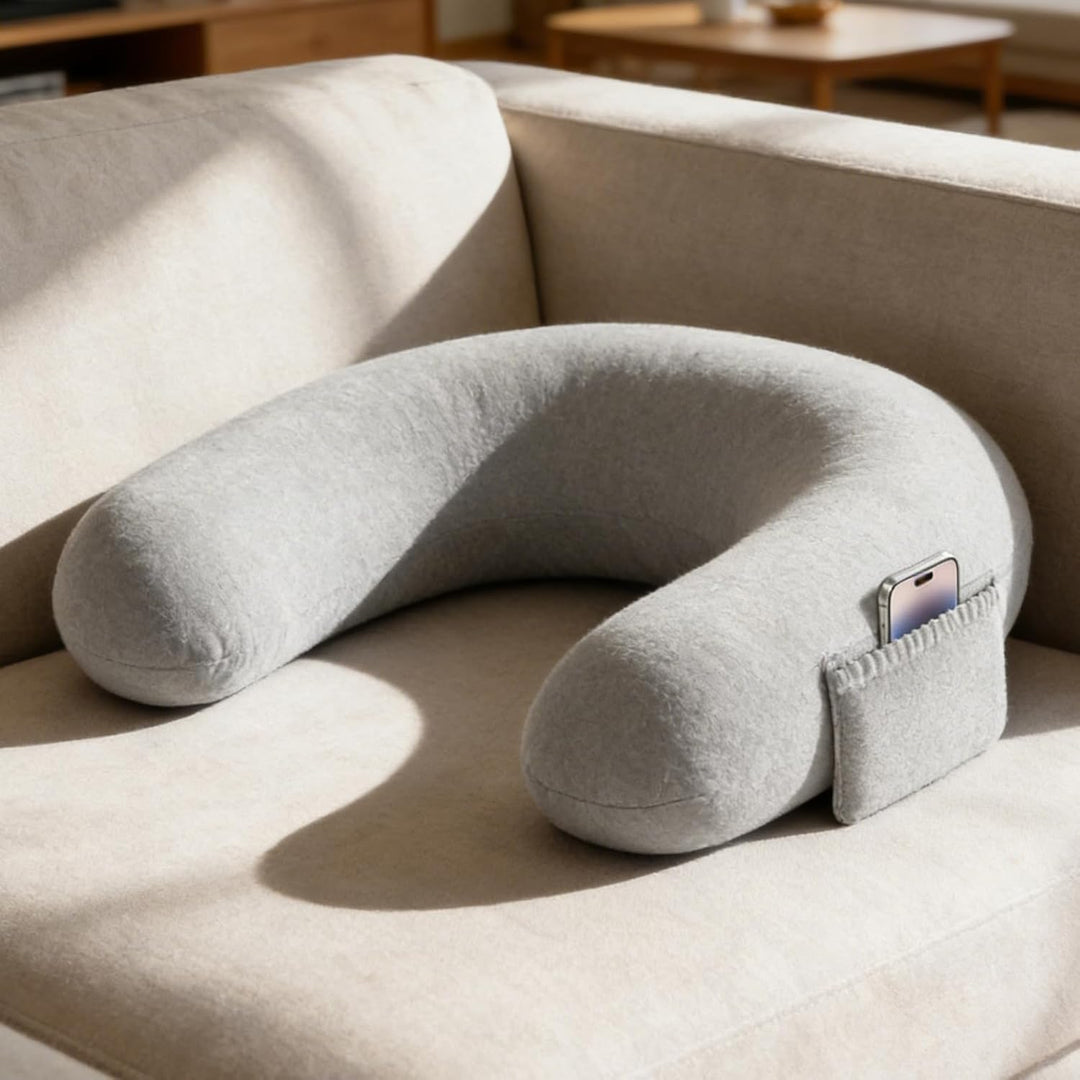 Gaming Kissen, Lesekissen, Reading Pillow, 40×34×10cm Armstützkissen im Bett und Sofa, U Förmiges Le