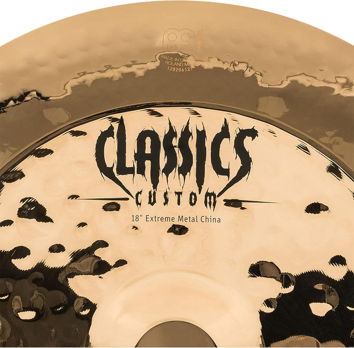 Meinl Cymbals Classics Custom Extreme Metal China 18 Zoll (Video) Schlagzeug Becken (45,72cm) B12 Br