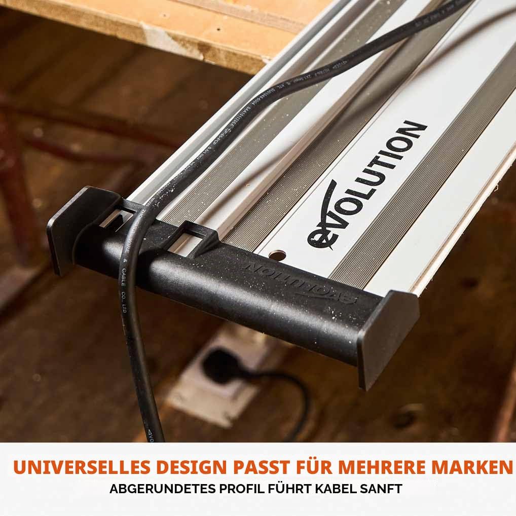 Evolution Power Tools Schienenzubehör-Set, Kreissägenführungsschienen-Zubehör-Kit:1 x Kabel- und Sch